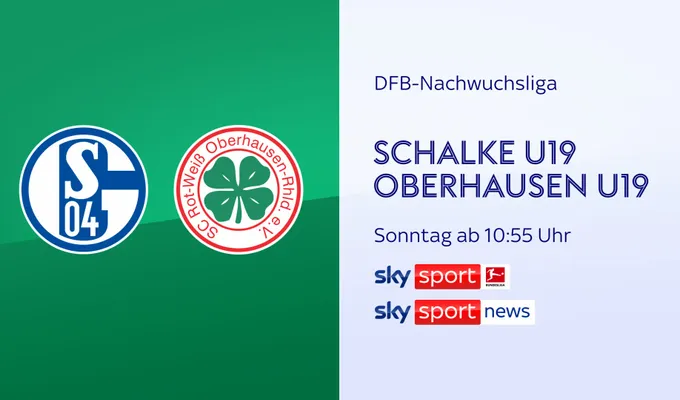 Sky überträgt U19 live - Auswärtsspiel auf Schalke