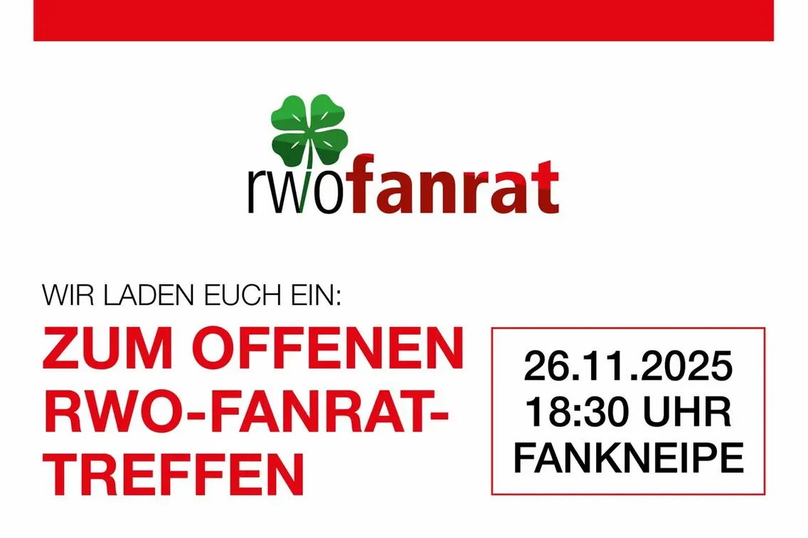 Foto zum Newsartikel Jahresabschluss mit dem RWO-Fanrat