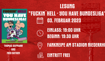 Lesung „Fuckin´Hell, You Have Bundesliga“ im Stadion Niederrhein
