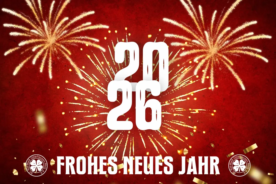 Foto zum Newsartikel Rot-Weiß Oberhausen wünscht ein frohes neues Jahr 2026