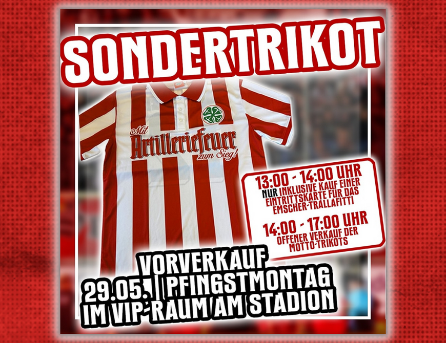 Motto-Trikots für das Finale Pfingstmontag erhältlich