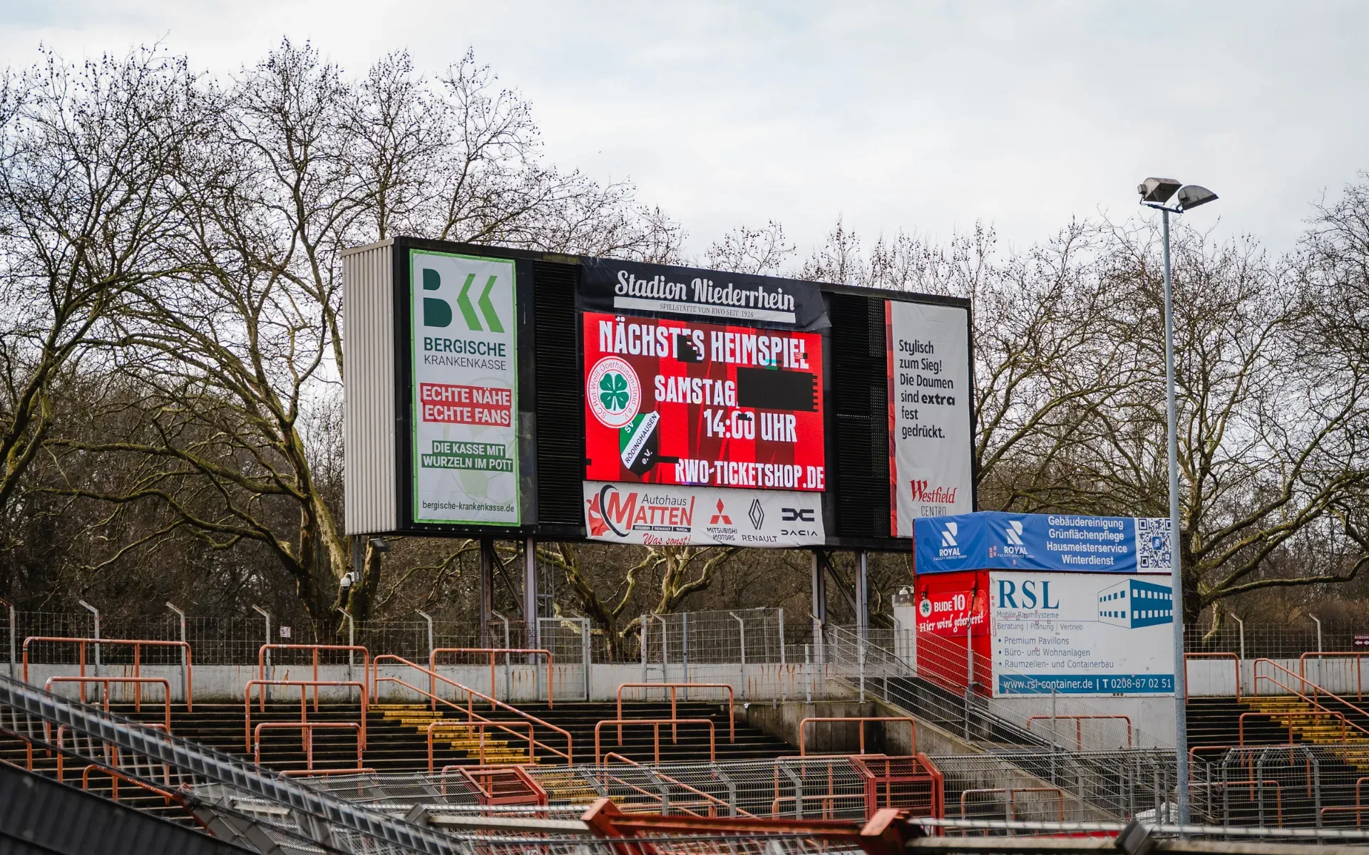 Keine Anzeigetafel beim Heimspiel gegen den SC Wiedenbrück