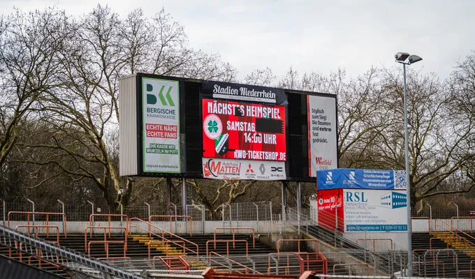 Keine Anzeigetafel beim Heimspiel gegen den SC Wiedenbrück