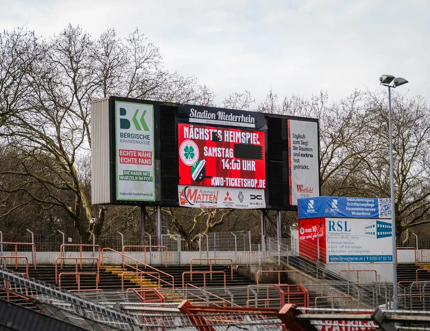 Keine Anzeigetafel beim Heimspiel gegen den SC Wiedenbrück