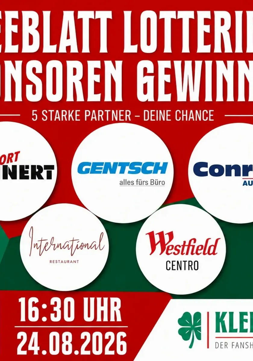 Kleeblatt-Lotterie: Sponsoren-Gewinne werden live gezogen