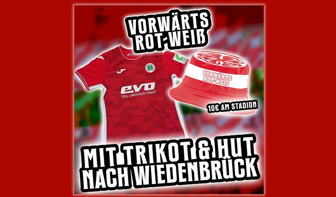 Mit Fischerhut und Trikot nach Wiedenbrück