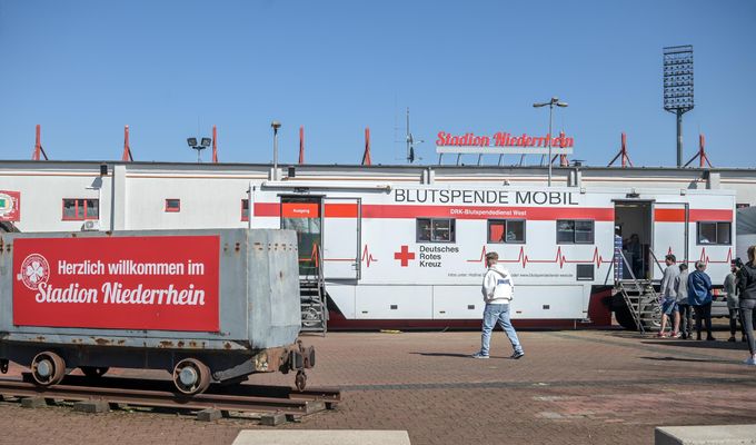 Blutspendetag am 14. März am Stadion Niederrhein
