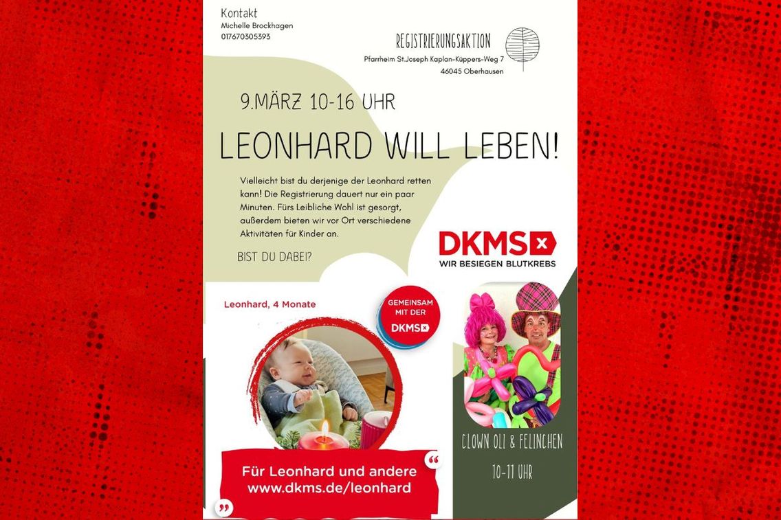 Foto zum Newsartikel Stammzellenpende für kleinen Leonhard gesucht